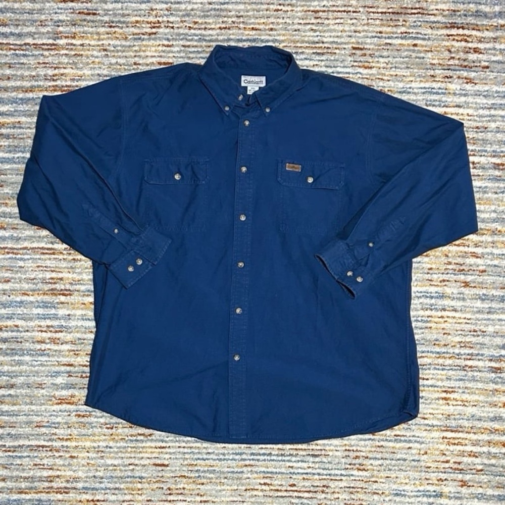 Vintage 90s Carhartt Long Sleeve Button Down Shirt